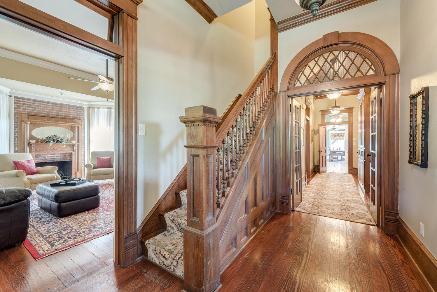 Stairway to West Wing Upstairs Bedroom